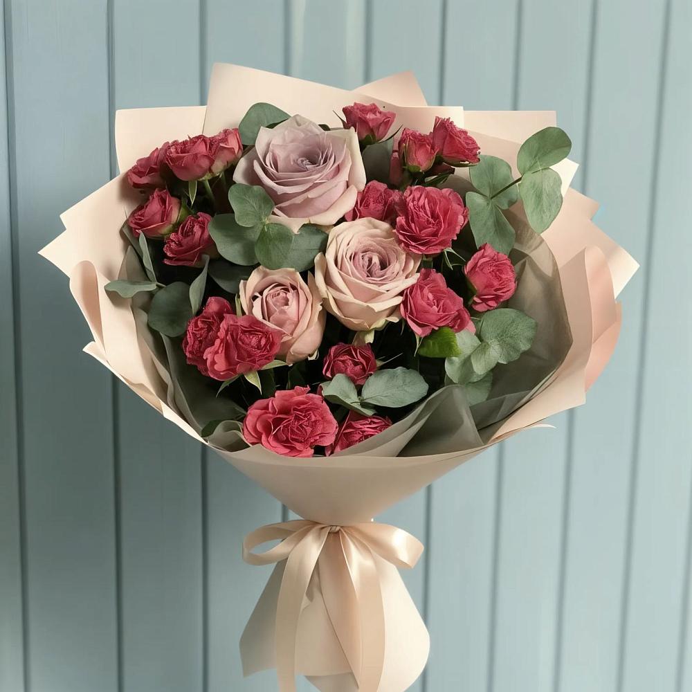 Букет цветов из: Гвоздики и Розы в Медвенке