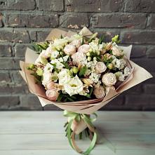 Букет цветов из:  Альстромерии, Розы и Хризантемы в Медвенке