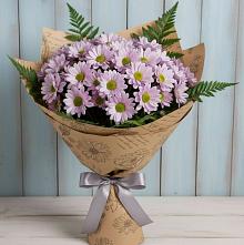 Букет цветов из:  Хризантемы #REPLACE_PRED# Медвенке