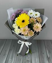 Букет цветов из:  Розы, Герберы и Хризантемы в Медвенке
