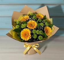 Букет цветов из:  Герберы и Хризантемы в Медвенке