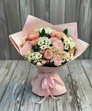 Букет цветов из:  Гвоздики, Розы и Хризантемы в Медвенке