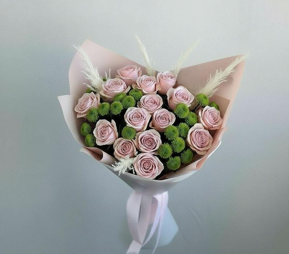 Букет цветов из: Розы и Хризантемы в Медвенке