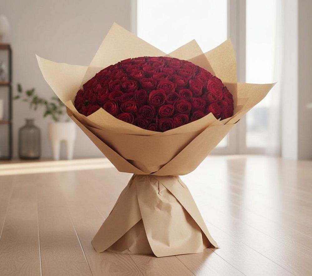 Букет 101 Красная роза в Медвенке
