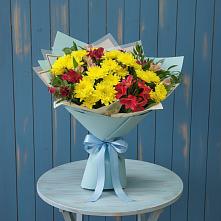 Букет цветов из:  Альстромерии и Хризантемы в Медвенке
