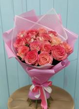 Букет 15 Розовых роз Равель #REPLACE_PRED# Медвенке
