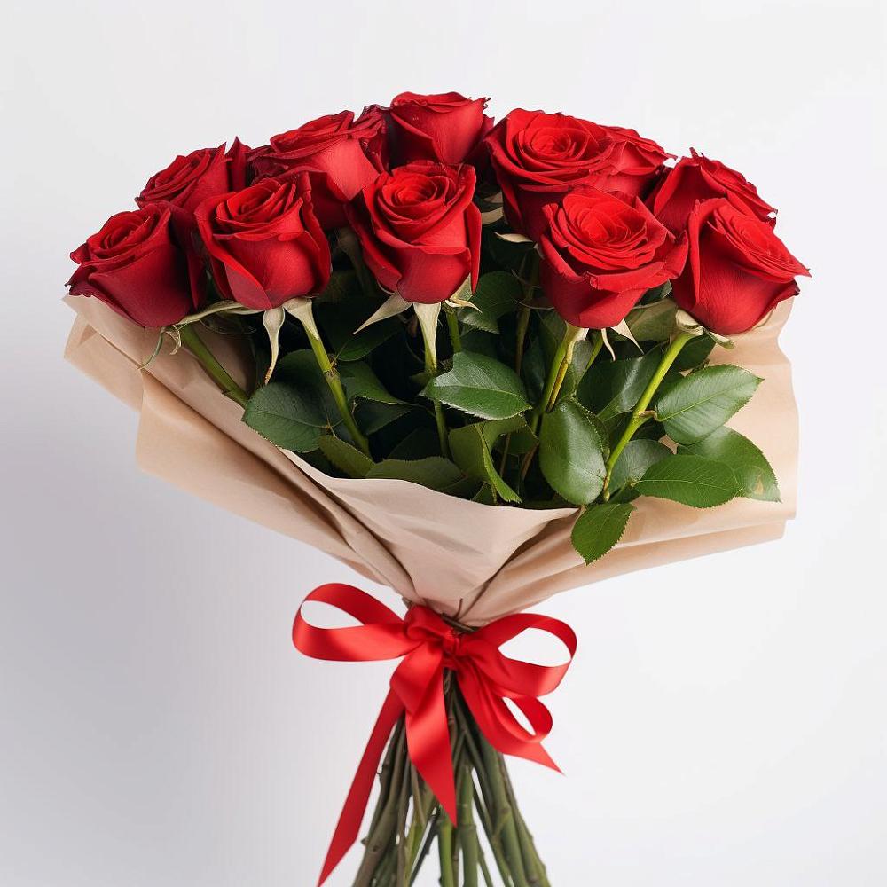 Букет 11 Красных роз Эдлесс Лав в Медвенке